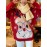 Plus Size, Women's Christmas Reindeer & Snowflake Jacquard Sweater - Loose Fit Pullover Sweaters with Reindeer Patterns, Round Neck Winter Sweaters for Xmas Parties, Casual Holiday Outfits (Bright Colors) - Cozy Winter Wear for non-Stretch