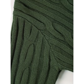 New Autumn-Winter Men's Casual Commuter Solid Color Crew Neck Knit Pullover