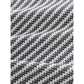 Men's Fashion Casual Long Sleeve Henley Shirt | Premium Houndstooth Jacquard Henley Collar T-Shirt | Notched V-Neck Design | Loose-Fit Comfortable Henley Tee | Essential Golf Wear | Breathable, Warm, and Skin-Friendly | for Indoor Gatherings and