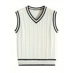 Men's Preppy Striped Color-Block Casual Versatile Knit Vest