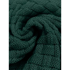 Men's Casual Waffle Knit Lapel Button Sweater