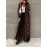 Women'S Elegant Fringe Long Cardigan - Non-Stretchy Loose Fit Winter Coat with Tassel Trim, Friendly, Belted Waist, Fall/Winter Outerwear for Everyday & Formal
