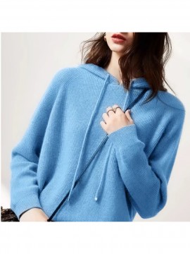 Women'S Hooded Thick Sweater | Autumn/Winter Solid Color Hoodie with Crew Neck