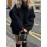 Women's European & American Style Oversized Loose-Fit High Neck Sweater - Soft Long Sleeve Winter Sweater with Fake Button Closure, Cozy Fall & Winter Sweater for Resort Wear, Casual or Dressy Outfits (White)