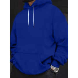 Men'S Christian Faith Hooded Sweatshirt with Prayer Hands & Cross Design - All-Season Casual Pullover, Machine Washable, Kangaroo Pocket & Drawstring Hood, Plus Size, Church Activities & Casual Attire