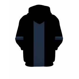 Men's Long Sleeved 3D Minimalist Pattern Printed Casual Drawstring Hooded Sweatshirt in Autumn and Winter Seasons, Large Size, PLUS SIZE