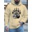 Plus-Size Men'S 3D Digital Print Bear Paw & Forest Graphic Hooded Sweatshirt - with Wildlife Design, Casual Long Sleeve Pullover, Regular Fit for Outdoor & Casual Attire, Nature-Inspired Men'S Fashion, Plus Size