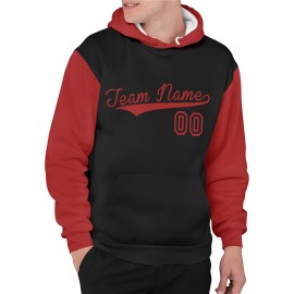 Custom Men'S Hoodies Featuring Personalized Names And Numbers - Available in Multiple Colors, Suitable for Baseball, Hiking, And Everyday Casual Wear - with a Hood, Front Pocket, Made of, Perfect for Outdoor Activities, Plus Size