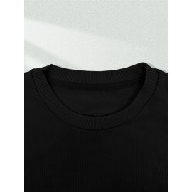 Men'S Plus Size Sweatshirt | Western Forest Print, Casual Street Style, Long Sleeve, Crew Neck, Regular Fit for Autumn-Winter