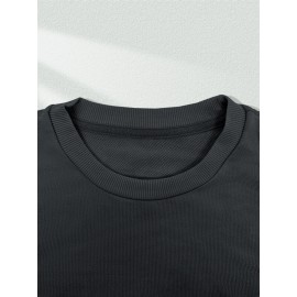 Men'S Plus Size Sweatshirt | Western Forest Print, Casual Street Style, Long Sleeve, Crew Neck, Regular Fit for Autumn-Winter