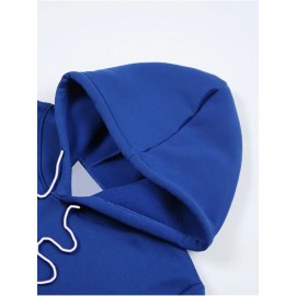 Men's Large Hooded Sweatshirt - Personalized Logo/Text/Design Printing on Left Chest & Back, Bulk Orders for Team Uniforms, School Jackets, Couples Matching - Relaxed Fit Logo Printing Service (Logo/Text/Graphic), PLUS SIZE