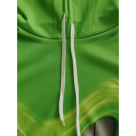 Novelty Cartoon Mouth 3D Print Men's Hooded Sweatshirt with Drawstring And Pocket, Fall Winter Hoodie, PLUS SIZE