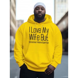 I Love My Wife But New Printed Autumn and Winter Plush Youth Versatile Spring and Autumn Style Plus Dalian Hat Fashion Brand Sweater, PLUS SIZE