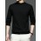 New Men'S Solid Color Round Neck Knitted Pullover Sweater