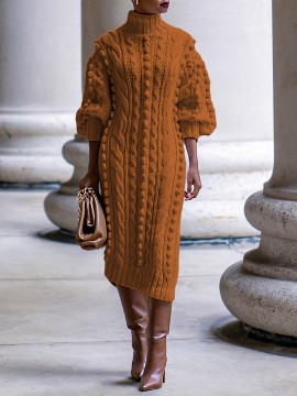 Elegant European and American High-Neck Long Dress for Women | Long-Sleeve A-line Winter Black Dress, Suitable for Weddings, Parties, and Formal Occasions, Machine Washable - Fashionable Long Dress, Solid Color, No, Regular Sleeve, Regular Top